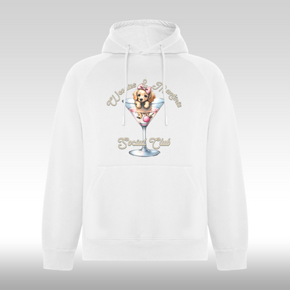 Hanorac alb personalizat Dama catel "Weenies & Martinis Social Club" streetwear
