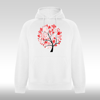 Hanorac alb personalizat Dama copac "Love Tree" streetwear
