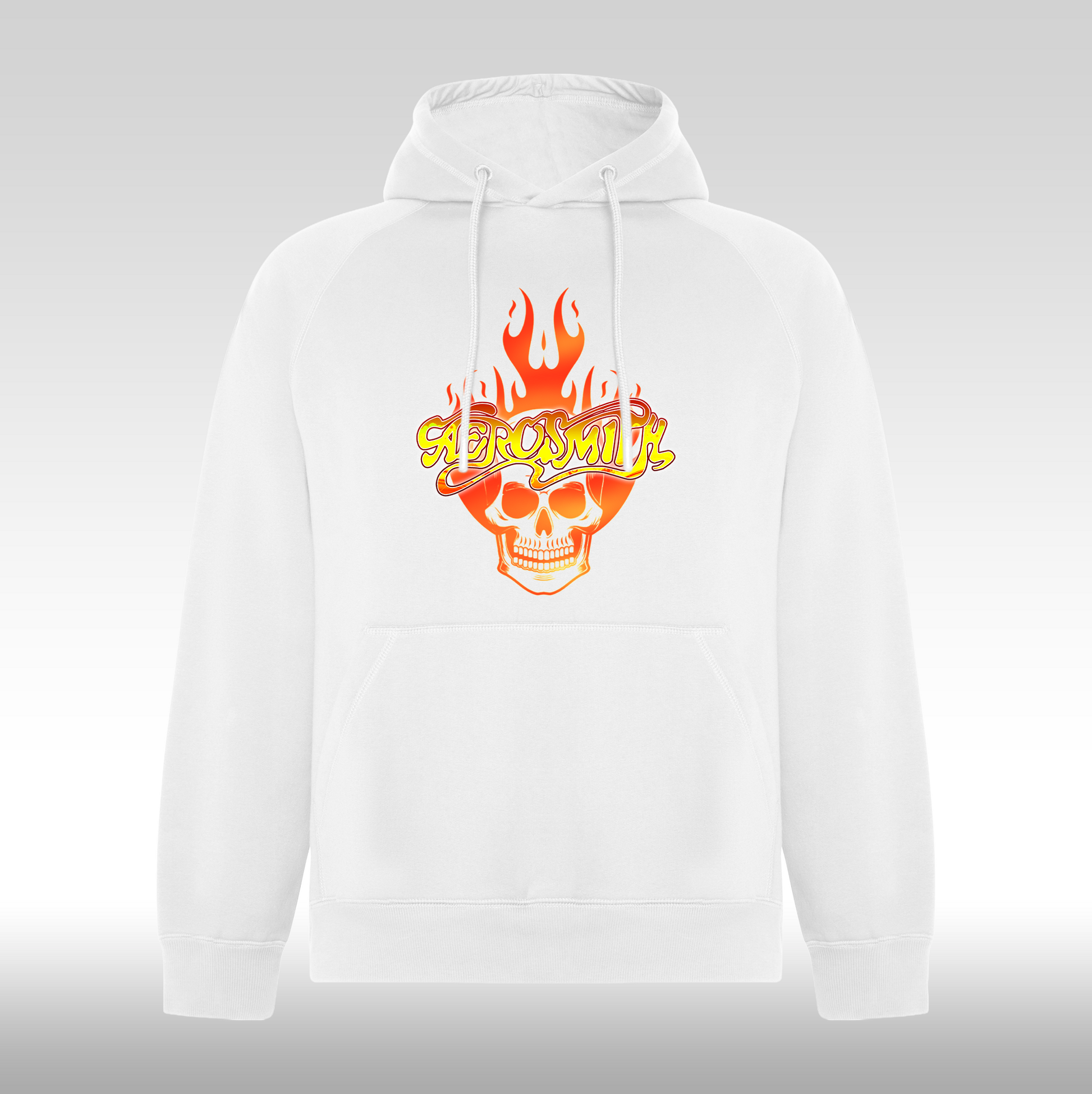 Hanorac alb personalizat rock "Aerosmith" streetwear
