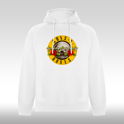 Hanorac alb personalizat rock "Guns N Roses Logo" streetwear
