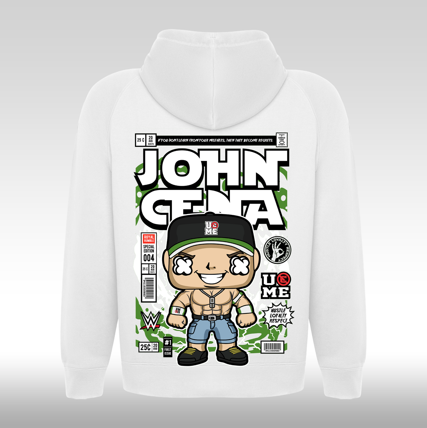 Hanorac alb personalizat spate urban "John Cena" streetwear
