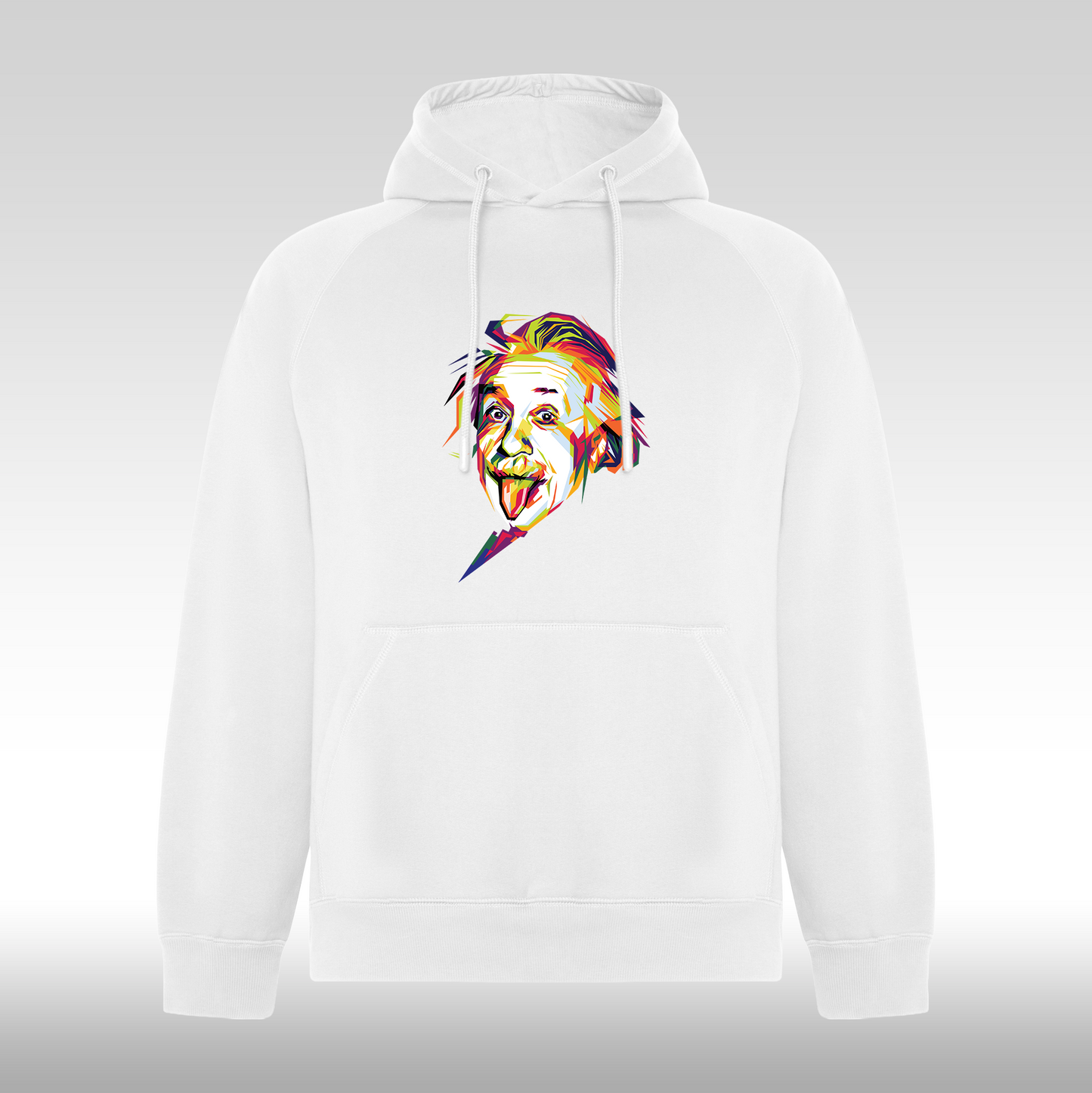 Hanorac alb personalizat urban "Albert Einstein" streetwear
