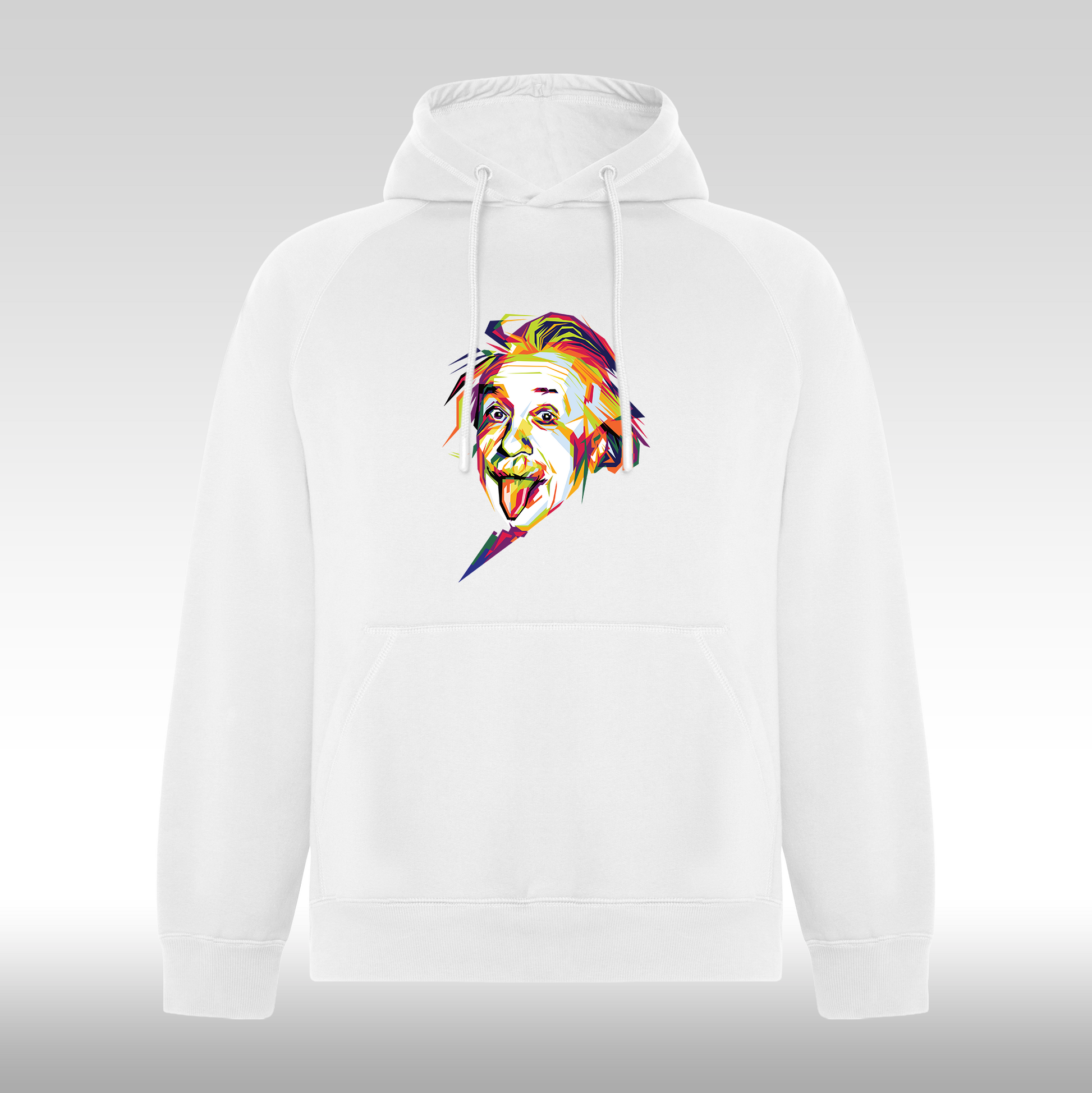 Hanorac alb personalizat urban "Albert Einstein" streetwear
