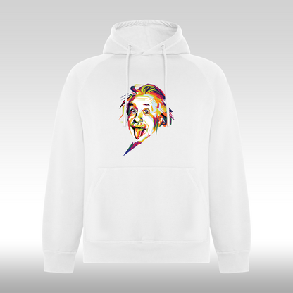 Hanorac alb personalizat urban "Albert Einstein" streetwear
