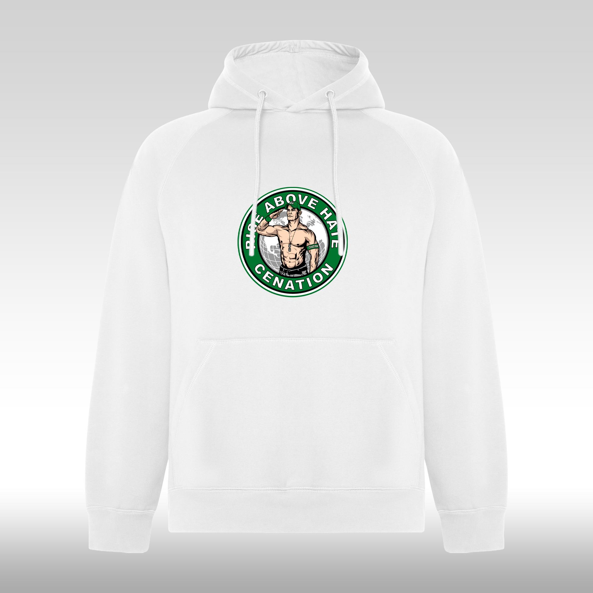 Hanorac alb personalizat urban "John Cena" streetwear
