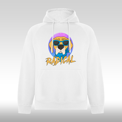 Hanorac alb personalizat urban caine "Radical" streetwear
