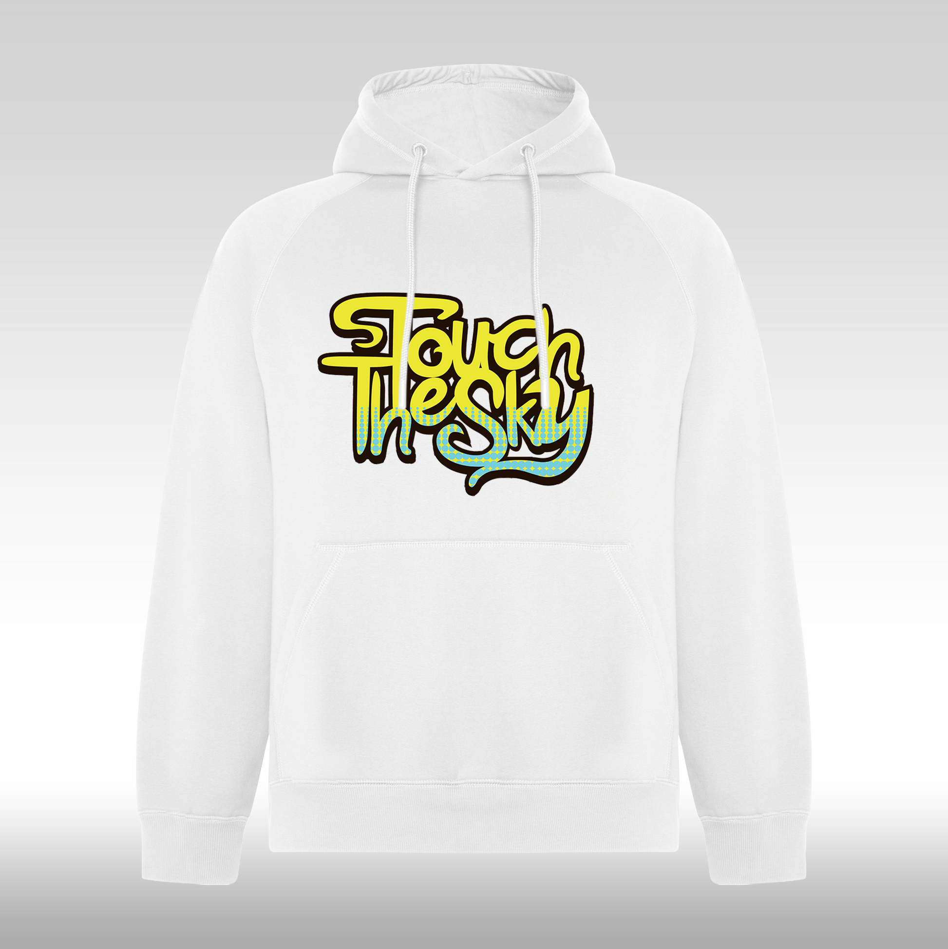 Hanorac alb personalizat urban "touch The Sky" streetwear
