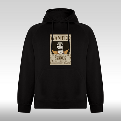 Hanorac negru personalizat anime "WANTED : SK Brook" streetwear
