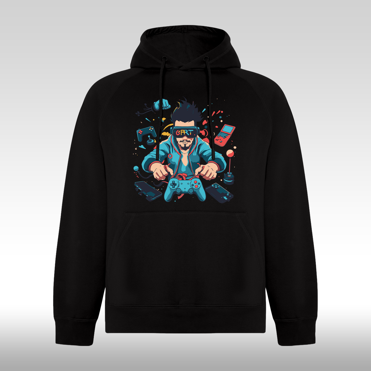 Hanorac negru personalizat gaming "G-Art" streetwear
