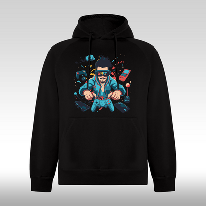 Hanorac negru personalizat gaming "G-Art" streetwear
