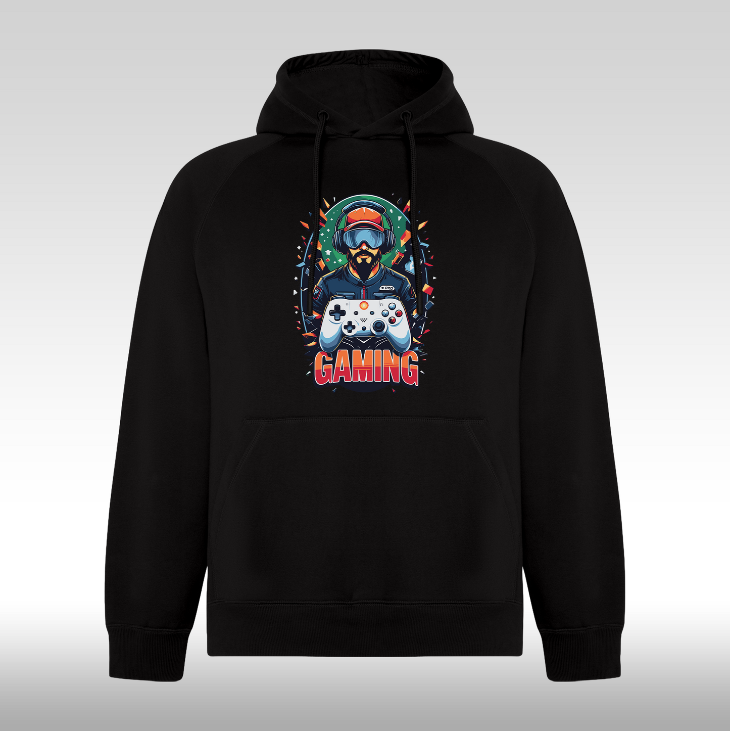 Hanorac negru personalizat urban "Gaming Pro" streetwear
