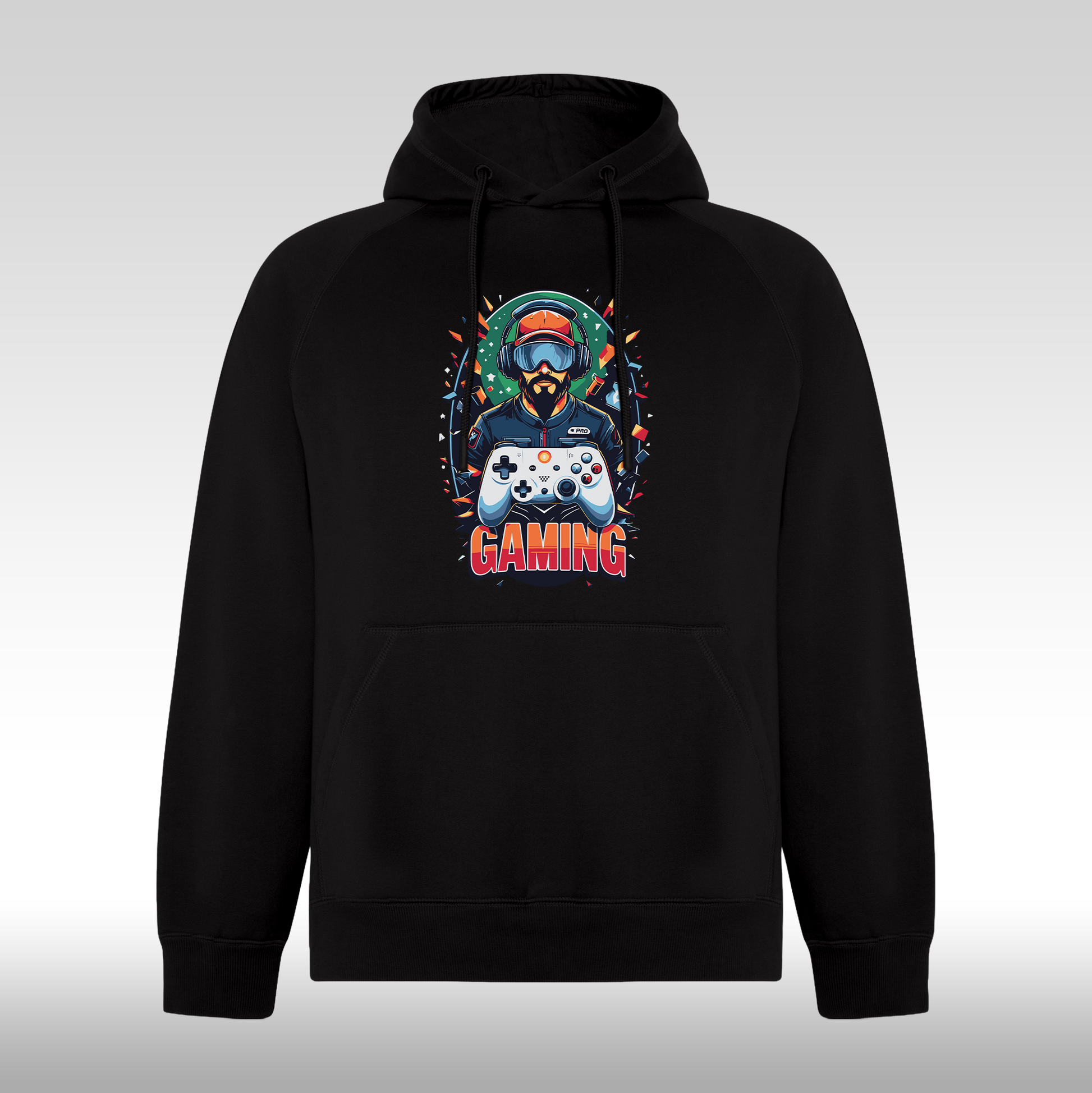 Hanorac negru personalizat urban "Gaming Pro" streetwear
