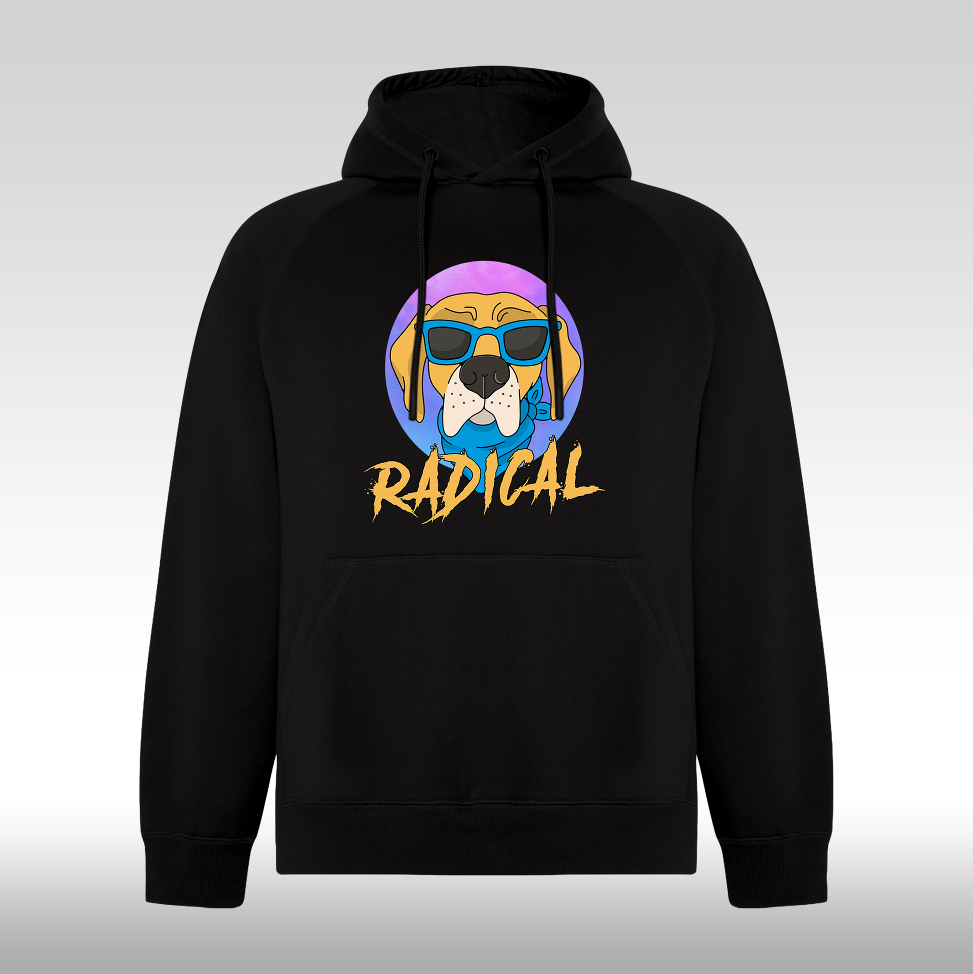 Hanorac negru personalizat urban caine "Radical" streetwear
